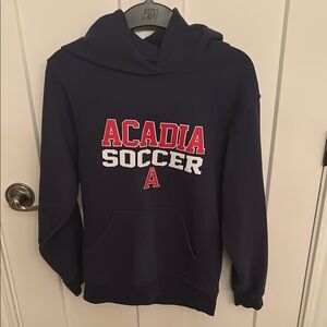 Navy Acadia Soccer Hoodie, Youth L